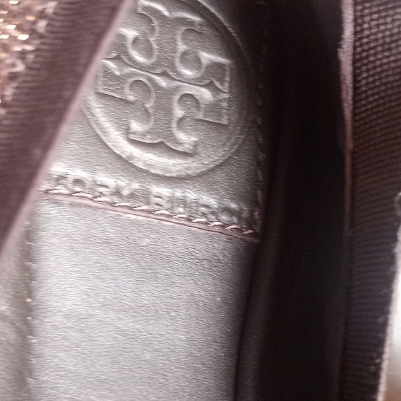 Tory Burch Metallic Gold Brown Ballet Flats Women Size 6 - Picture 9 of 12